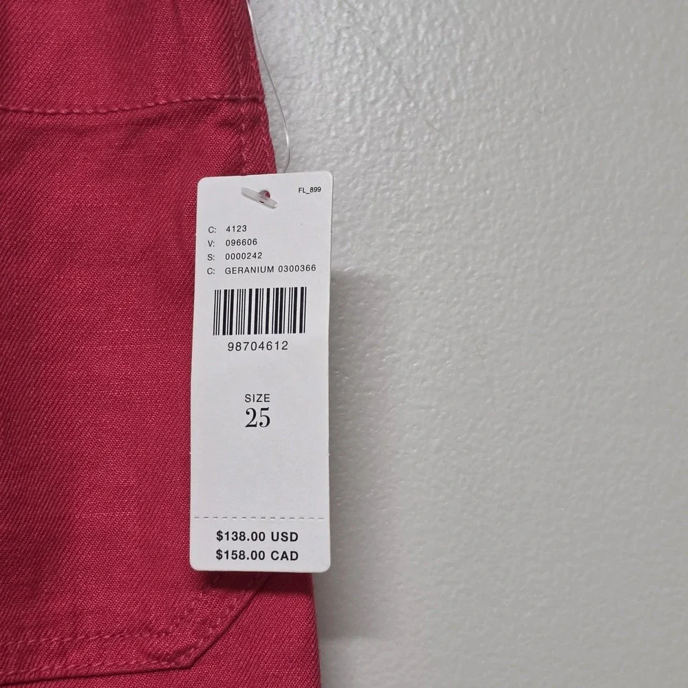 Anthropologie Maeve The Colette Cropped Linen‎ Wide-Leg Pants Pink Sz 25 NWT